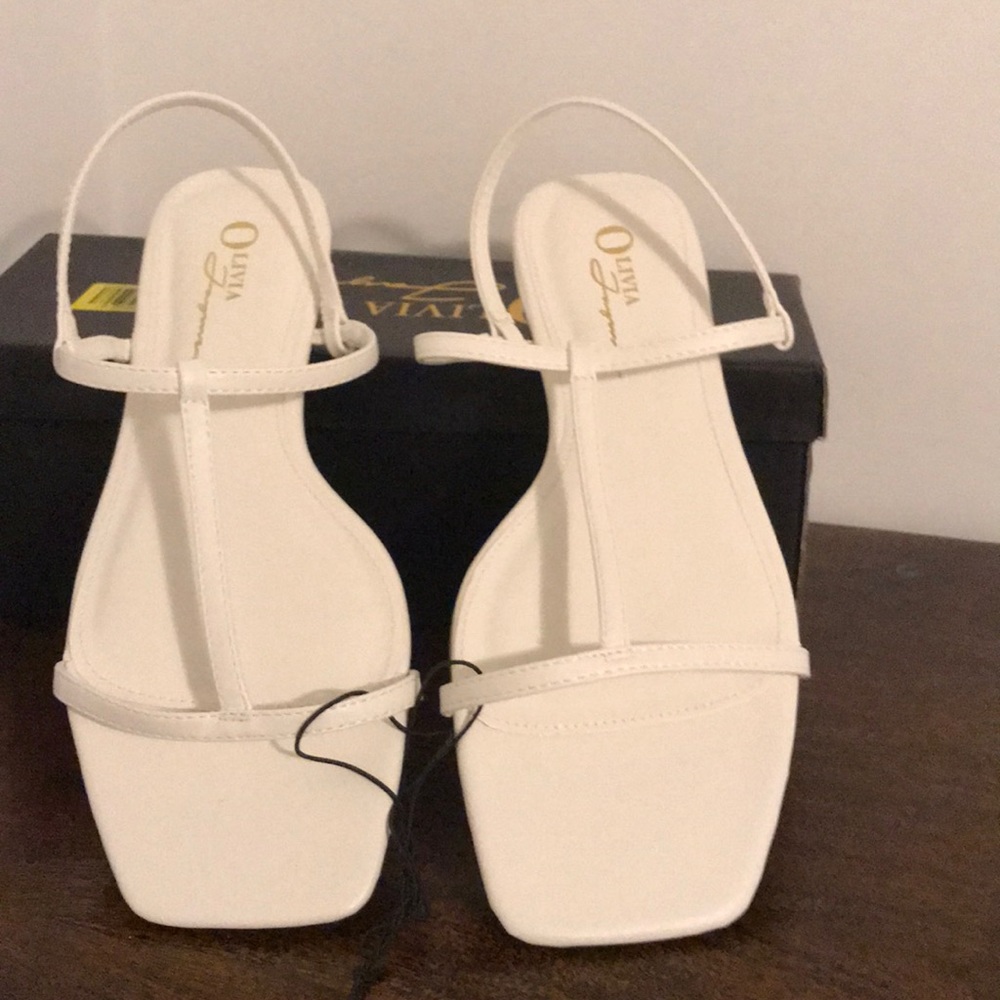 White T-Strap Sandal
